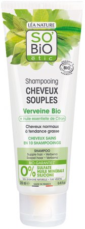 SO BIO Delikatny szampon oczyszczający Werbena i Cytryna